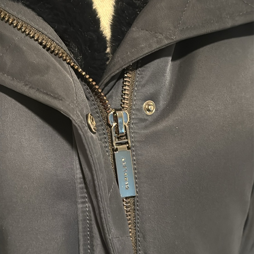 NWT Dawn Levy Luka Abyss Down Parka Hooded Coat Jacket Velvet Genuine Fur Trim - Picture 8 of 16